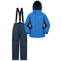 Blau - Front - Mountain Warehouse - Skijacke und Hosen Set für Kinder