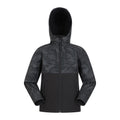 Schwarz Tarnmuster - Front - Mountain Warehouse - "Exodus" Softshelljacke für Kinder