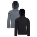 Schwarz - Front - Mountain Warehouse - "Camber" Kapuzenpullover mit kurzem Reißverschluss für Kinder(2er-Pack)