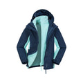 Blau - Front - Mountain Warehouse - "Lightning" Jacke, wasserfest 3 in 1 für Kinder