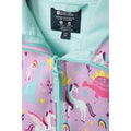 Pink-Blau - Close up - Mountain Warehouse - "Exodus" Softshelljacke windbeständig für Kinder