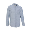 Blau - Side - Mountain Warehouse - "Lowe" Hemd Opa-Kragen für Herren