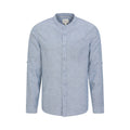 Blau - Front - Mountain Warehouse - "Lowe" Hemd Opa-Kragen für Herren