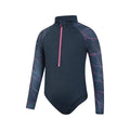 Marineblau - Side - Mountain Warehouse - "Mira" Rashguard Badeanzug für Mädchen