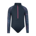 Marineblau - Front - Mountain Warehouse - "Mira" Rashguard Badeanzug für Mädchen