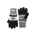 Schwarz - Front - Mountain Warehouse - Damen Fair Isle - Handschuhe, Thinsulate