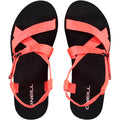 Fluoro- Pfirsich - Front - O´Neill Womens-Damen Keil leicht verschließbare Sandalen.