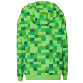 Pixel Grün - Back - Minecraft Jungen Creeper Charakter Kapuzenjacke