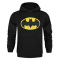 Schwarz - Front - Batman Herren Distress Logo Kapuzenpullover