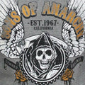 Grau - Side - Sons Of Anarchy Herren Pullover, Motiv Sensenmann mit Flügeln