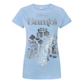 Blau - Front - Disney Damen Bambi Folien T-Shirt