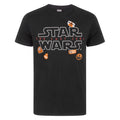 Schwarz - Front - Star Wars Herren T-Shirt The Last Jedi mit Abzeichen