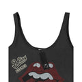 Anthrazit - Back - Amplified Damen Rolling-Stones-Tanktop mit Zunge und Autogramm-Design