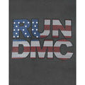 Anthrazit - Back - Amplified Damen Run DMC T-Shirt mit USA-Strassstein-Design