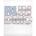 Weiß - Back - Amplified Damen Run DMC T-Shirt mit USA-Strassstein-Design