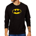 Schwarz - Lifestyle - Herren Sweatshirt mit Batman-Logo im Used-Look