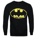 Schwarz - Front - Herren Sweatshirt mit Batman-Logo im Used-Look