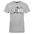 Grau - Front - Batman offizielles Herren Retro Logo T-Shirt