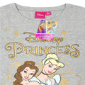 Grau meliert-Gelb-Blau - Side - Disney Princess - T-Shirt für Mädchen