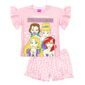 Pink - Front - Disney Princess - Schlafanzug mit Shorts für Mädchen