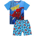 Blau - Front - Spider-Man - "Thwamm" Schlafanzug mit Shorts für Jungen