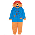 Blau-Braun-Rot - Front - Paddington Bear - Jumpsuit mit Kapuze für Kinder
