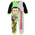 Grün-Weiß-Schwarz - Front - Mr Bean - Schlafanzug für Kinder