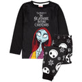 Schwarz-Weiß - Front - Nightmare Before Christmas - Schlafanzug für Mädchen