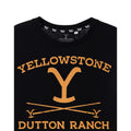 Schwarz - Back - Yellowstone - "Dutton Ranch" T-Shirt für Herren  kurzärmlig