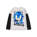 Grau-Schwarz - Front - Sonic The Hedgehog - "Skater" T-Shirt für Jungen Langärmlig