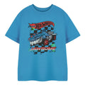 Blau - Front - Hot Wheels - "Jawsome" T-Shirt für Jungen