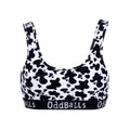 Schwarz-Weiß - Front - OddBalls - "Fat Cow" Bralette für Damen