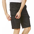 Schwarz - Side - Iron Mountain - "Classic" Cargo-Shorts für Herren