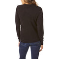 Schwarz - Back - Light And Shade - Pullover Rundhalsausschnitt für Damen