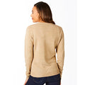 Kamel Beige - Back - Light And Shade - Pullover Rundhalsausschnitt für Damen