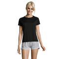 Schwarz - Back - SOLS Sporty Damen T-Shirt, kurzärmlig