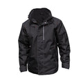 Schwarz - Front - Result Herren wasserfeste Denim Textur Rugged Jacke