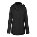 Schwarz - Front - Kariban Damen Parka Jacke mit Kapuze