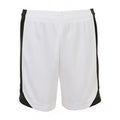 Weiß-Schwarz - Front - SOLS Herren Olimpico Fußball Shorts