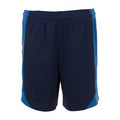 Dunkelblau-Royal Blau - Front - SOLS Herren Olimpico Fußball Shorts