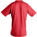 Rot-Weiß - Back - SOLS Herren Maracana 2 Kurzarm Fußball T-Shirt