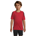 Rot-Schwarz - Lifestyle - SOLS Kinder Maracana 2 Kurzarm Fußball T-Shirt