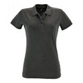 Graphit meliert - Front - SOLS Damen Polo-Shirt Perfect Kurzarm