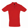 Rot - Front - SOLS Mens Perfect Pique Polo-Shirt, Kurzarm