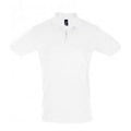 Weiß - Front - SOLS Mens Perfect Pique Polo-Shirt, Kurzarm