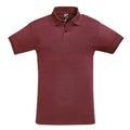 Burgunder - Front - SOLS Mens Perfect Pique Polo-Shirt, Kurzarm