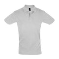 Grau meliert - Front - SOLS Mens Perfect Pique Polo-Shirt, Kurzarm