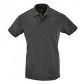 Graphit meliert - Front - SOLS Mens Perfect Pique Polo-Shirt, Kurzarm