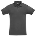 Dunkelgrau - Front - SOLS Mens Perfect Pique Polo-Shirt, Kurzarm