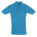 Aqua - Front - SOLS Mens Perfect Pique Polo-Shirt, Kurzarm